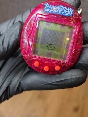 Bandai Tamagotchi Connection V1 Pink Glitter 2004 Virtual Pet Battery Tested